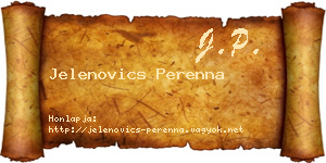Jelenovics Perenna névjegykártya